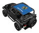 Sun shade for Jeep Wrangler TJ (1997–2006) with Oklahoma flag print by SpiderWebShade