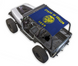 Sun shade top for Jeep Wrangler YJ by SPIDERWEBSHADE; blue printed Oregon state seal design.