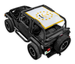 Sun shade top for Jeep Wrangler TJ by SpiderWebShade — white with yellow border and star emblem