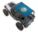 Sun shade top by SpiderWebShade for Jeep Wrangler YJ (1987–1996), blue printed shade with Rushmore State emblem
