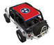Sun shade for Jeep Wrangler LJ (2004–2006) by Spiderwebshade with Tennessee flag print