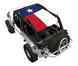 SpiderWebShade Sun Shade for Jeep Wrangler LJ (2004–2006) with Chile flag print