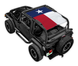 Sun shade for Jeep Wrangler TJ by SpiderWebShade with Texas flag print
