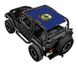 Sun Shade for Jeep Wrangler TJ by SPIDERWEBSHADE, blue printed flag design for 1997–2006