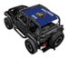 SpiderWebShade Sun Shade Top for Jeep Wrangler TJ 1997–2006, blue Wisconsin state flag print