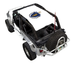 Sun Shade for Jeep Wrangler LJ (2004-2006) by SpiderWebShade; white shade top with printed logo.