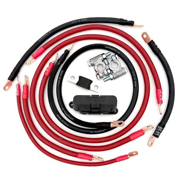 Big7Kits Toyota FJ Cruiser Battery Cable Kit 2007-2014 wiring harness with red and black cables and copper lugs