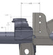 Raised Trackbar Bracket for TJ Front Axle by Artec Industries, gray metal mount with bolt holes