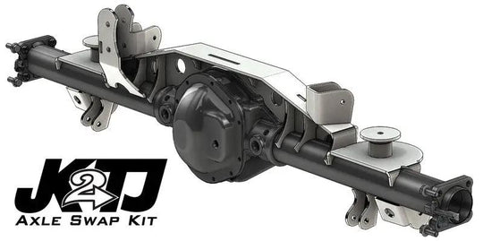 Artec JK2TJ Rear Axle Swap Kit with Truss for Jeep JK/TJ, steel axle housing with truss brackets