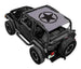 SpiderWebShade Sun Shade Top for Jeep Wrangler TJ (1997–2006); gray shade with black star logo.