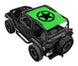 Jeep Wrangler TJ sun shade by SpiderWebShade - green stock-printed shade top