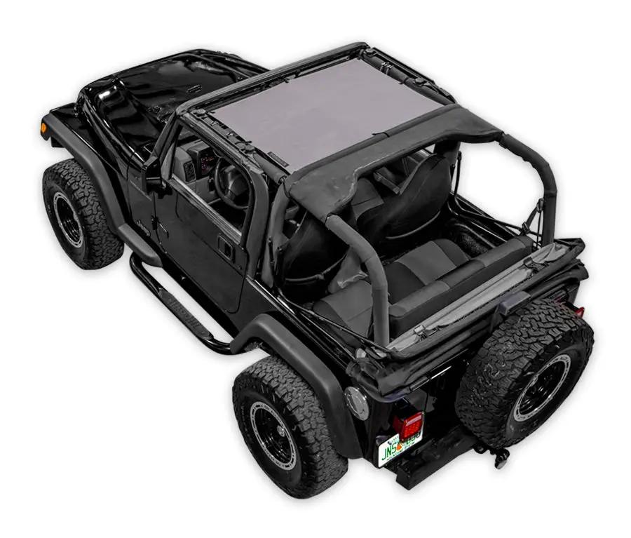 Sun Shade for Jeep Wrangler TJ 1997–2006 by SpiderWebShade, solid color shade top