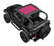 Sun Shade by SPIDERWEBSHADE for Jeep Wrangler TJ (1997–2006), pink solid color top.