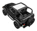 Sun shade top for Jeep Wrangler TJ (1997-2006) by SpiderWebShade - solid black