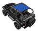 Sun Shade for Jeep Wrangler TJ by SpiderWebShade, blue solid shade top (1997–2006)