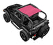 Sun shade for Jeep Wrangler TJ (1997–2006) in pink, mounted on a black open-top Wrangler.