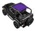 Sun shade top for Jeep Wrangler TJ (1997–2006) by SPIDERWEBSHADE with purple panel