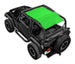 Sun shade top for Jeep Wrangler TJ (1997–2006) in neon green by SPIDERWEBSHADE
