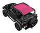 Sun shade for Jeep Wrangler TJ (1997–2006) by SPIDERWEBSHADE, pink solid color shade top