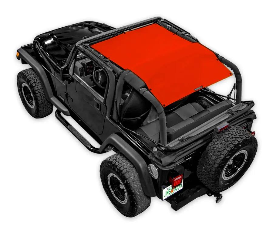 Sun Shade for Jeep Wrangler TJ (1997–2006) by SpiderWebShade, orange solid color top