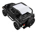 Sun shade for Jeep Wrangler TJ (1997-2006) by SpiderWebShade, solid white shade top
