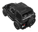Sun Shade for Jeep Wrangler TJ (1997–2006) by SpiderWebShade; solid black shade top