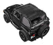 Sun shade top for Jeep Wrangler TJ (1997–2006); solid black SpiderWebShade mesh shade over roll bars
