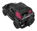 Sun shade for Jeep Wrangler TJ (1997–2006) by SpiderWebShade; solid color top with pink side panels