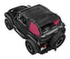 Sun shade for Jeep Wrangler TJ (1997–2006) by SpiderWebShade; solid color top with pink side panels