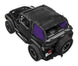 Sun Shade by SpiderWebShade for Jeep Wrangler TJ (1997–2006); purple side panels, black shade top