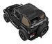 Sun shade top for Jeep Wrangler TJ (1997–2006) by SpiderWebShade; solid color mesh shade over roll bars