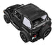 Sun shade top for Jeep Wrangler TJ (1997–2006) by SpiderWebShade, solid black color.