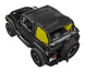 SPIDERWEBSHADE sun shade for Jeep Wrangler TJ (1997-2006); yellow side panels with black mesh top