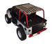 SpiderWebShade sun shade for Jeep Wrangler TJ with printed American flag design