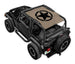 Sun shade top SpiderWebShade for Jeep Wrangler TJ (1997–2006); tan fabric with black star logo.