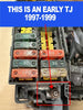 Battery cable replacement harness by Big7Kits for Jeep Wrangler TJ/LJ (1997-2006), shown near fuse block and terminal.