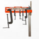 Skinny Pedal Racing TMR Clamp & Square Organizer orange clamp rack with C-clamps and ruler