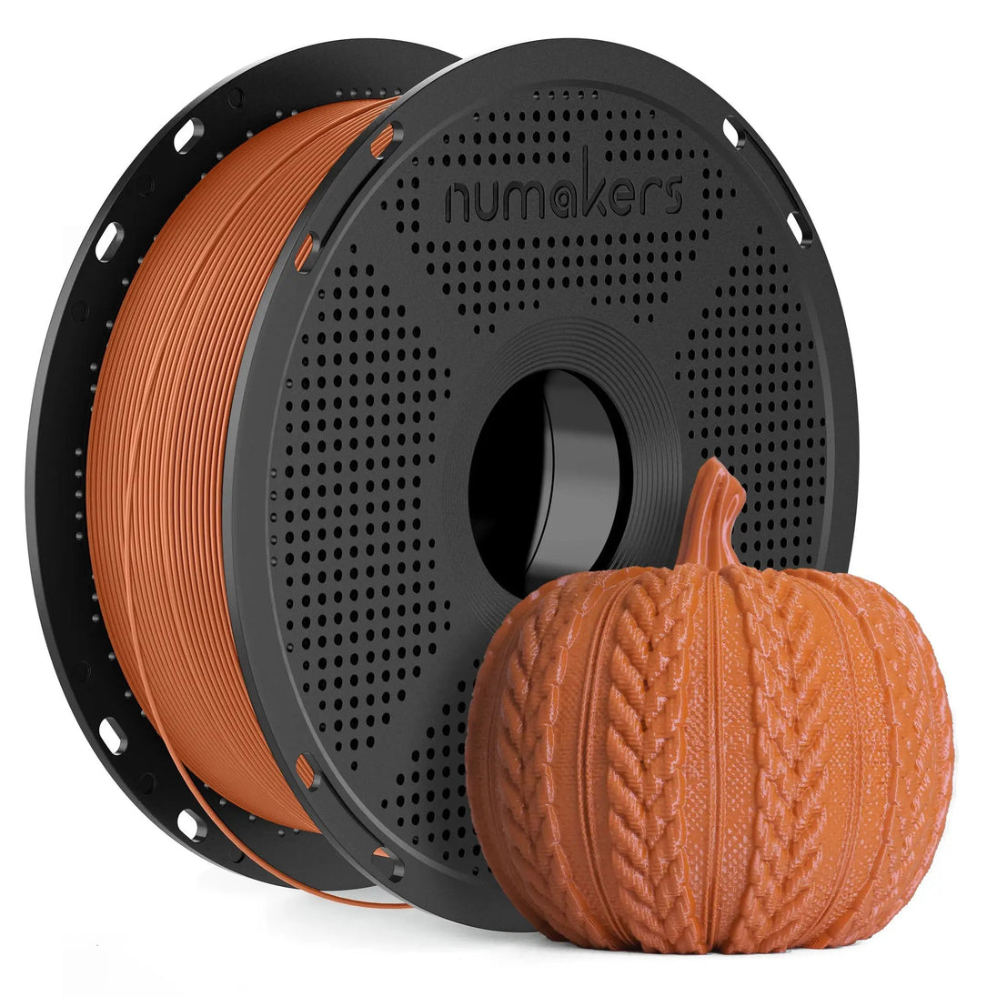 PLA+ Filament spool by Numakers in orange for 3D printers