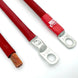Ford Powerstroke 7.3 diesel battery cable kit by Big7Kits, pair of red insulated cables with ring terminals.