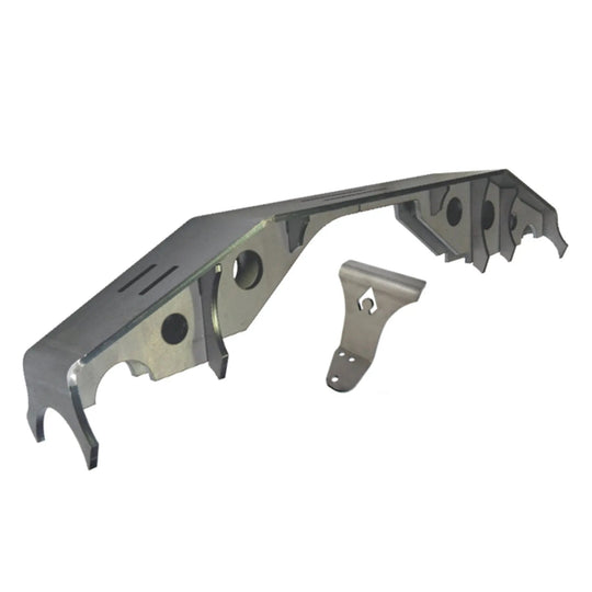 Artec Industries 8.8 Modular Truss Axle Truss components, gray steel with bolt holes and mounting plates