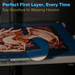 Numakers IceGrip Build Plate on blue 3D printer bed with dragon artwork visible