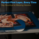 Numakers IceGrip Build Plate on blue 3D printer bed with dragon artwork visible