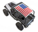 Sun shade top for Jeep Wrangler YJ (1987–1996) by SpiderWebShade with American flag print