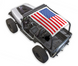 Sun shade top for Jeep Wrangler YJ (1987–1996) by SpiderWebShade with American flag print