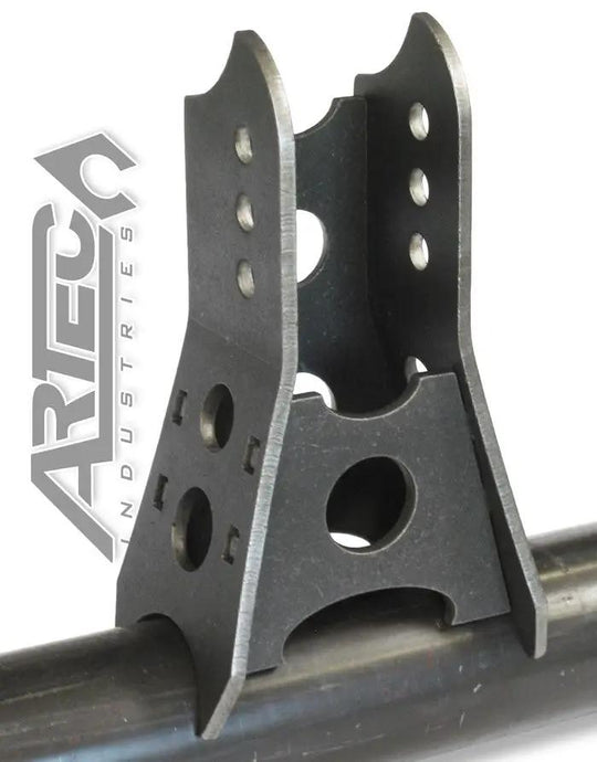 Artec Adjustable Link Tower (single) Upper Link Axle Brackets, black steel with multiple mounting holes
