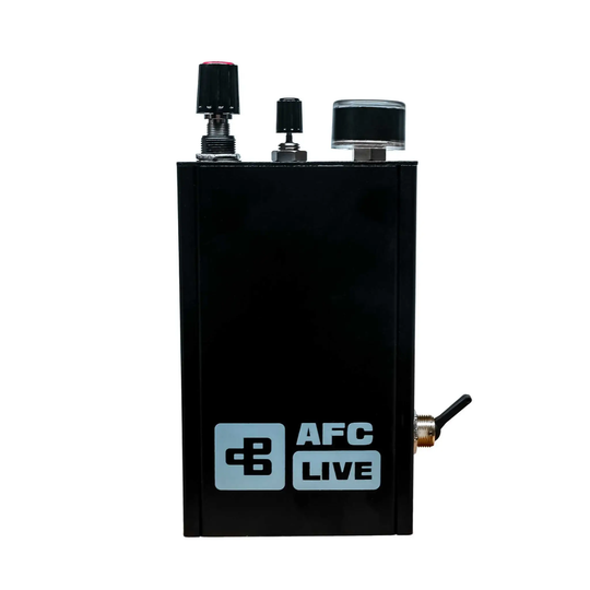 Power Driven AFC Live In-Cab Fuel Tuner black control box with two knurled knobs