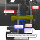 Artec ABS Mounting Plates - Sterling 2005+ Superduty; yellow plates on front driver-side axle with sensor alignment guides
