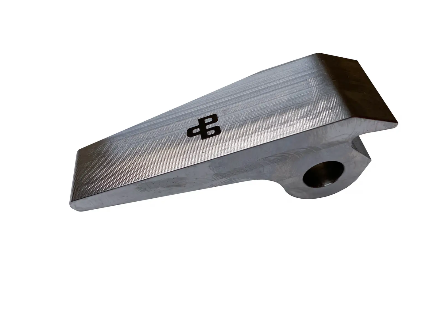Power Driven Billet 4.2 Lever transmission lever, silver machined aluminum with mounting hole