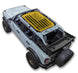 Ford Bronco Sun Shade Stock Printed Top by SPIDERWEBSHADE; yellow top with star-stripe design (2021–2026)