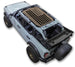 Sun shade top for Ford Bronco (2021–2026) by SPIDERWEBSHADE, tan printed flag design.
